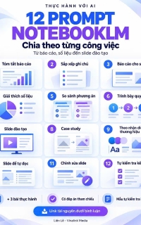 [FREE] 12 prompt NotebookLM tạo slide theo từng công việc